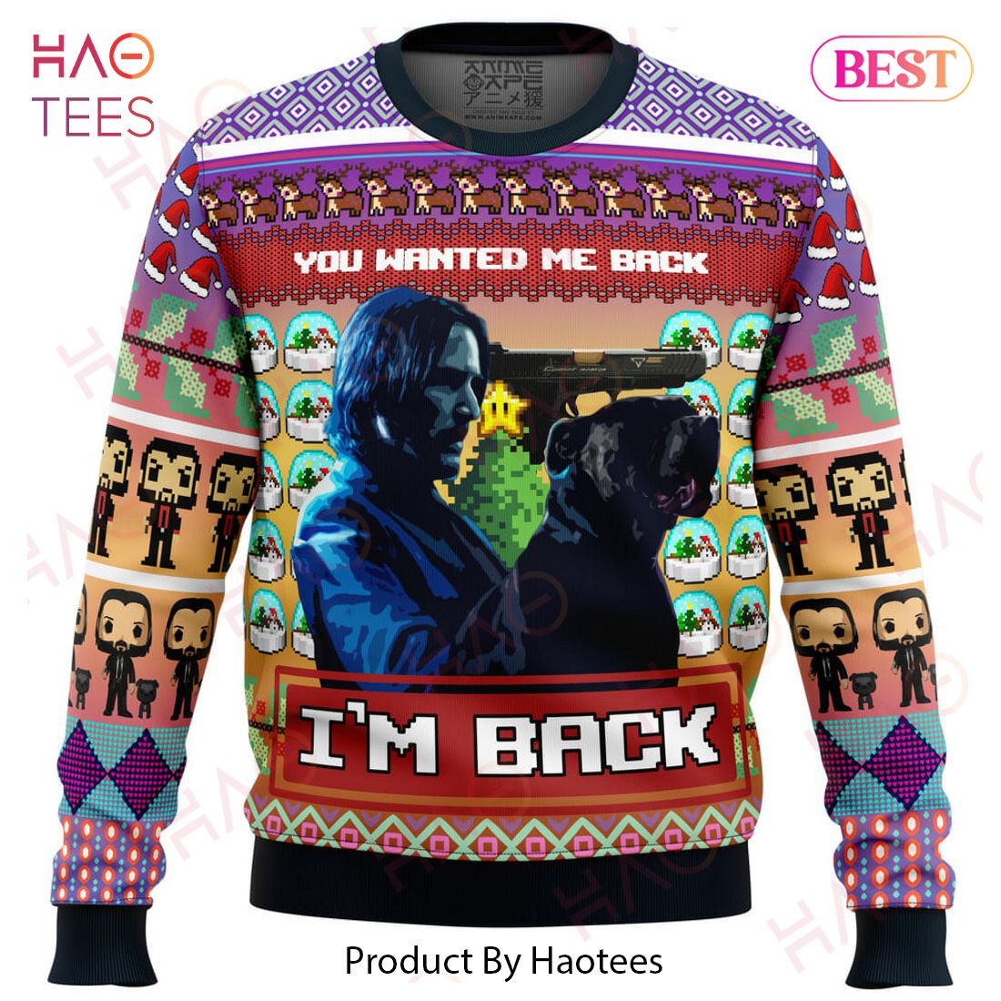 John Wick Ugly Christmas Sweater John Wick Ugly Christmas Sweater