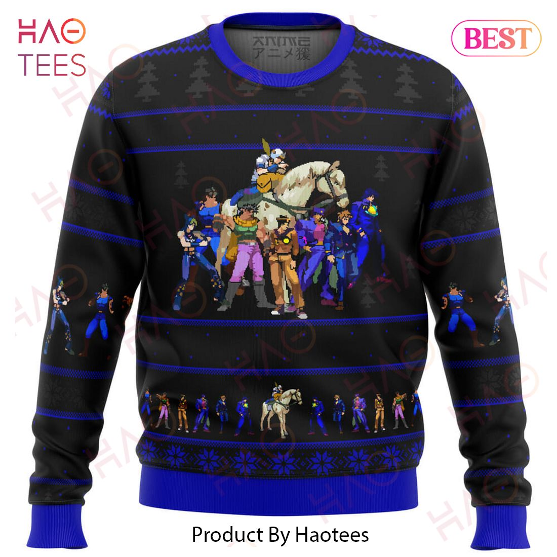 Jojo’s Bizarre Adventure Generations Ugly Christmas Sweater Jojo’s Bizarre Adventure Generations Ugly Christmas Sweater