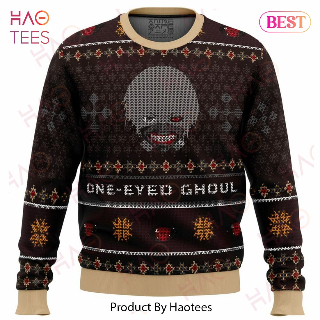 Ken Kaneki One-Eyed Ghoul Tokyo Ghoul Ugly Christmas Sweater