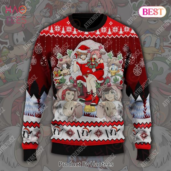 Kingdom Hearts Sweater Sora Kairi Costume Reindeer Red Ugly Sweater 2022
