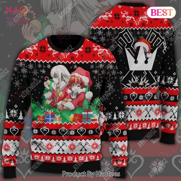 Kingdom Hearts Sweater Sora Riku Red Christmas Suit Gifts Black Red Ugly Sweater 2022