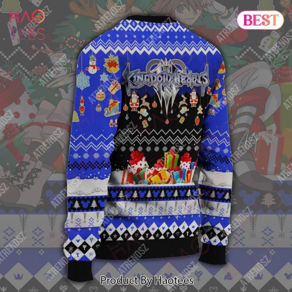Kingdom Hearts Sweater Sora Ventus Christmas Tree Kingdom Hearts Logo Blue Ugly Sweater 2022