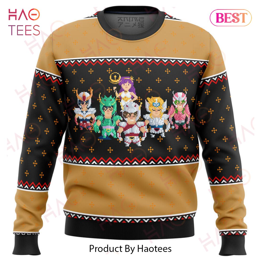 Knights of the Zodiac St Seiya Ugly Christmas Sweater