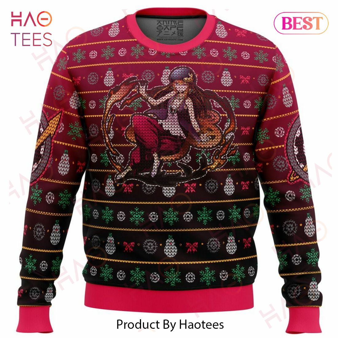 Kurisu Makise Steins Gate Ugly Christmas Sweater