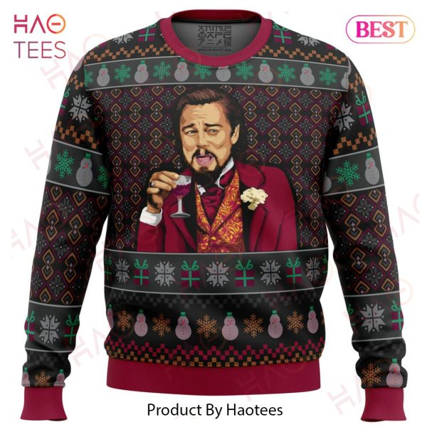 Laughing Leo DiCaprio Meme Ugly Christmas Sweater