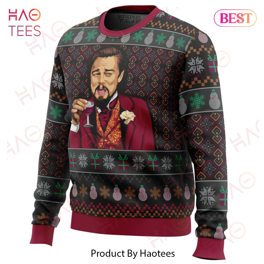Laughing Leo DiCaprio Meme Ugly Christmas Sweater Laughing Leo DiCaprio Meme Ugly Christmas Sweater