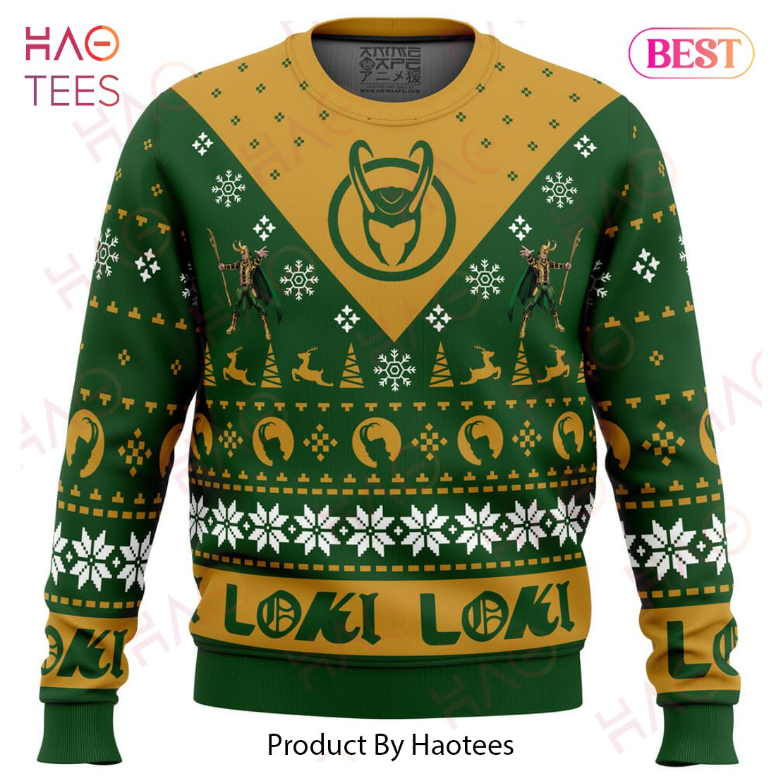 Let Earth Receive Her King Loki Marvel Ugly Christmas Sweater