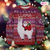 Llama Christmas Sweater Santa Riding Llama Fa La La La Llama Ugly Sweater 2022