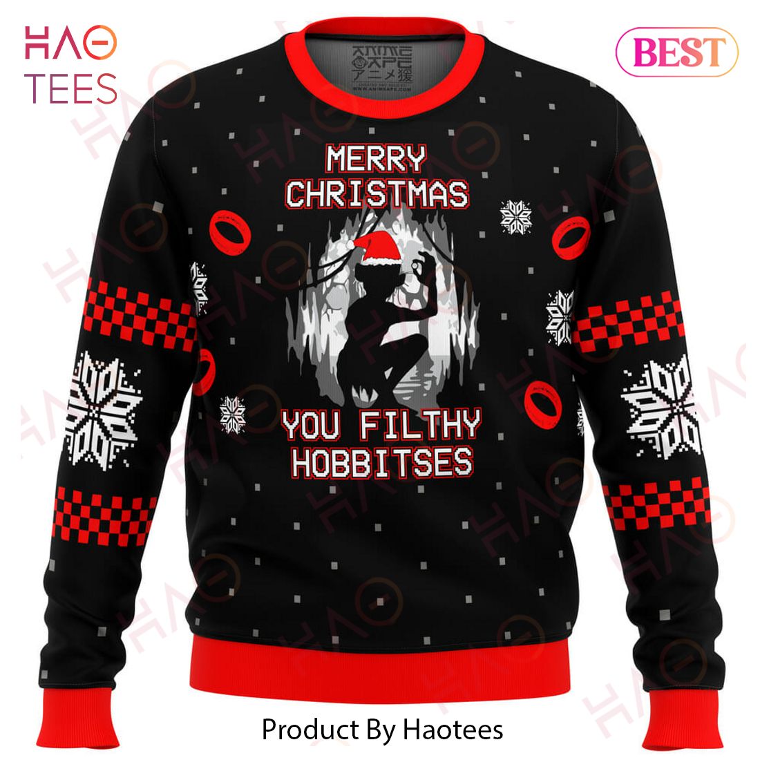 Lord of the Rings Filthy Hobitses Ugly Christmas Sweater Lord of the Rings Filthy Hobitses Ugly Christmas Sweater