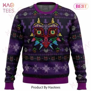Majoras Mask Seamless Pattern Legend of Zelda Ugly Christmas Sweater