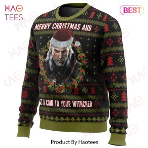 Merry Christmas and Toss a Coin The Witcher Ugly Christmas Sweater