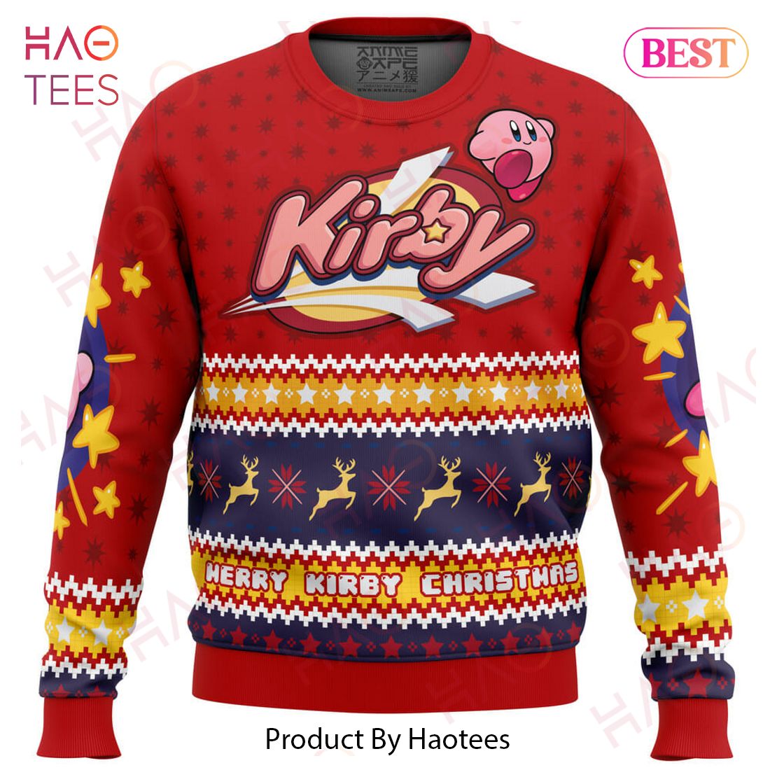 Merry Kirby Christmas Kirby Ugly Christmas Sweater
