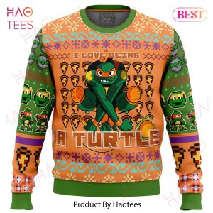 Michelangelo Rise of the Teenage Mutant Ninja Turtles Ugly Christmas Sweater
