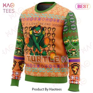 Michelangelo Rise of the Teenage Mutant Ninja Turtles Ugly Christmas Sweater