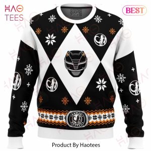 Mighty Morphin Power Rangers Black Ugly Christmas Sweater