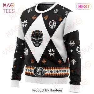 Mighty Morphin Power Rangers Black Ugly Christmas Sweater
