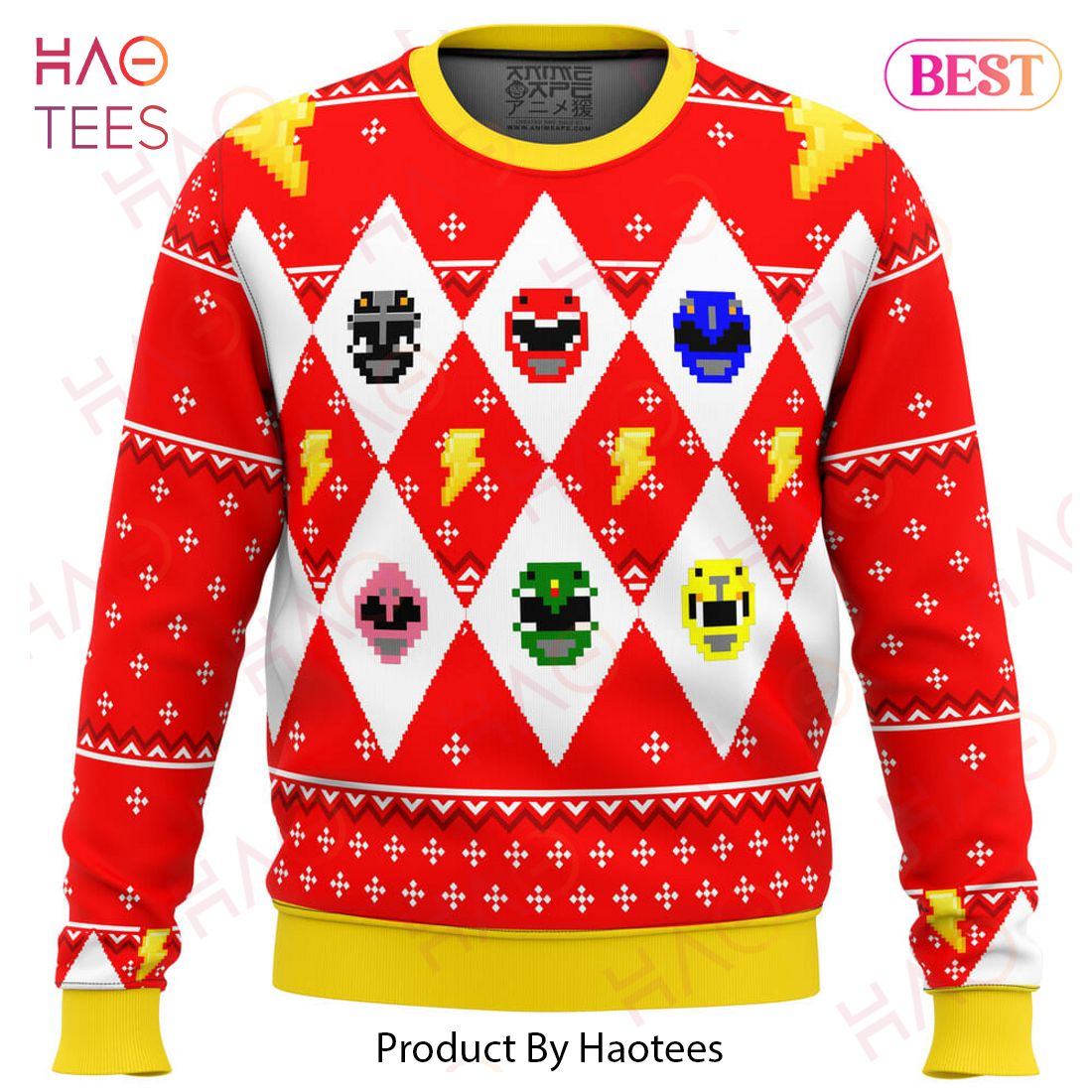 Mighty Morphin Power Rangers Ugly Christmas Sweater