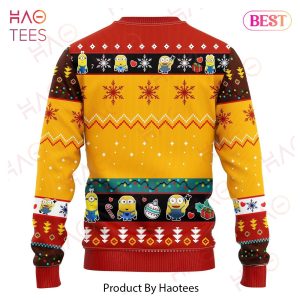 Minions Ugly Sweater Minion Christmas Pattern Yellow Red Sweater Minions Sweater 2022