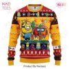 Minions Ugly Sweater Minion Christmas Pattern Yellow Red Sweater Minions Sweater 2022