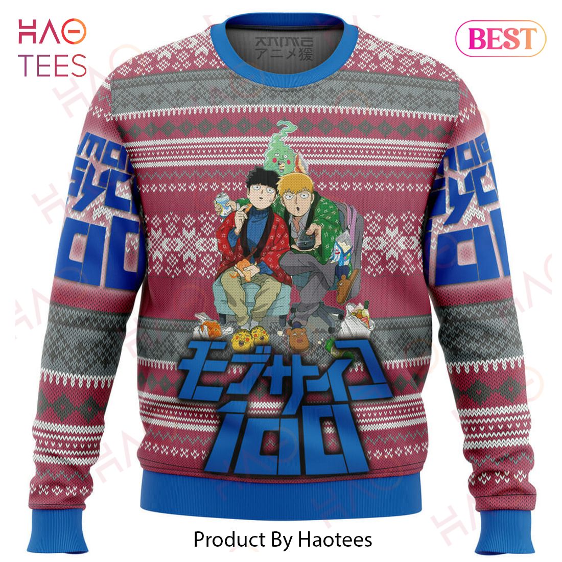 Mob Psycho 100 Alt Ugly Christmas Sweater