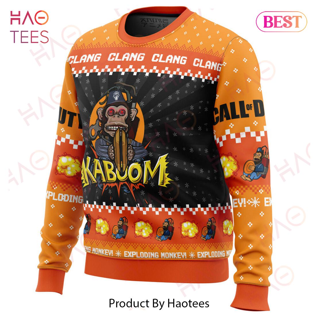 Monkey Bomb Call of Duty Ugly Christmas Sweater Monkey Bomb Call of Duty Ugly Christmas Sweater