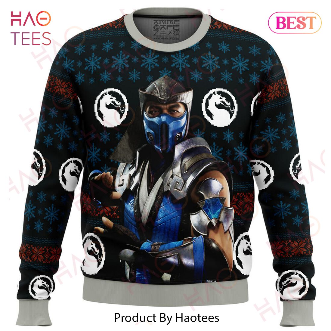 Mortal Kombat Sub Zero Ugly Christmas Sweater Mortal Kombat Sub Zero Ugly Christmas Sweater