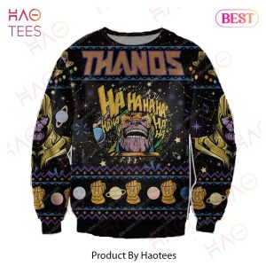 MV Christmas Ugly Sweater Thanos Mad Titan Laugh Black Sweater 2022
