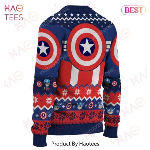 MV Ugly Sweater MV Captain Superhero Pattern Christmas Sweater High Quality Capttain America Sweater 2022