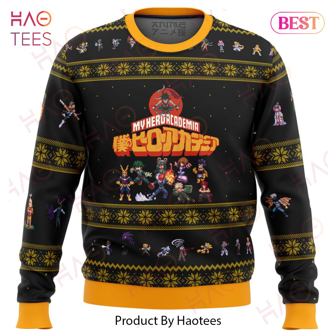My Hero Academia Boku No Sprites Ugly Christmas Sweater