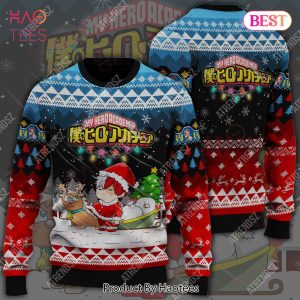 My Hero Academia Sweater Chibi Todoroki Shouto Blue Red Ugly Sweater 2022