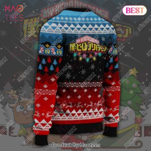 My Hero Academia Sweater Chibi Todoroki Shouto Blue Red Ugly Sweater 2022