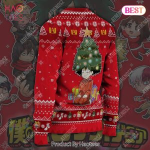 My Hero Academia Sweater Christmas Tree Midoriya Izuku Red Funny Ugly Sweater 2022
