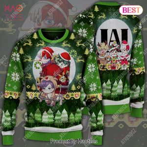 My Hero Academia Sweater Midoriya Izuku Todoroki Shouto Tenya Iida Green Ugly Sweater 2022