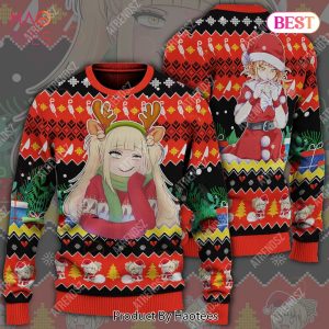 My Hero Academia Sweater Toga Himiko Christmas Pattern Red Ugly Sweater 2022