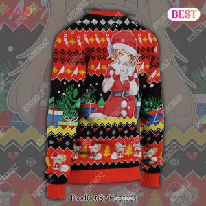 My Hero Academia Sweater Toga Himiko Christmas Pattern Red Ugly Sweater 2022