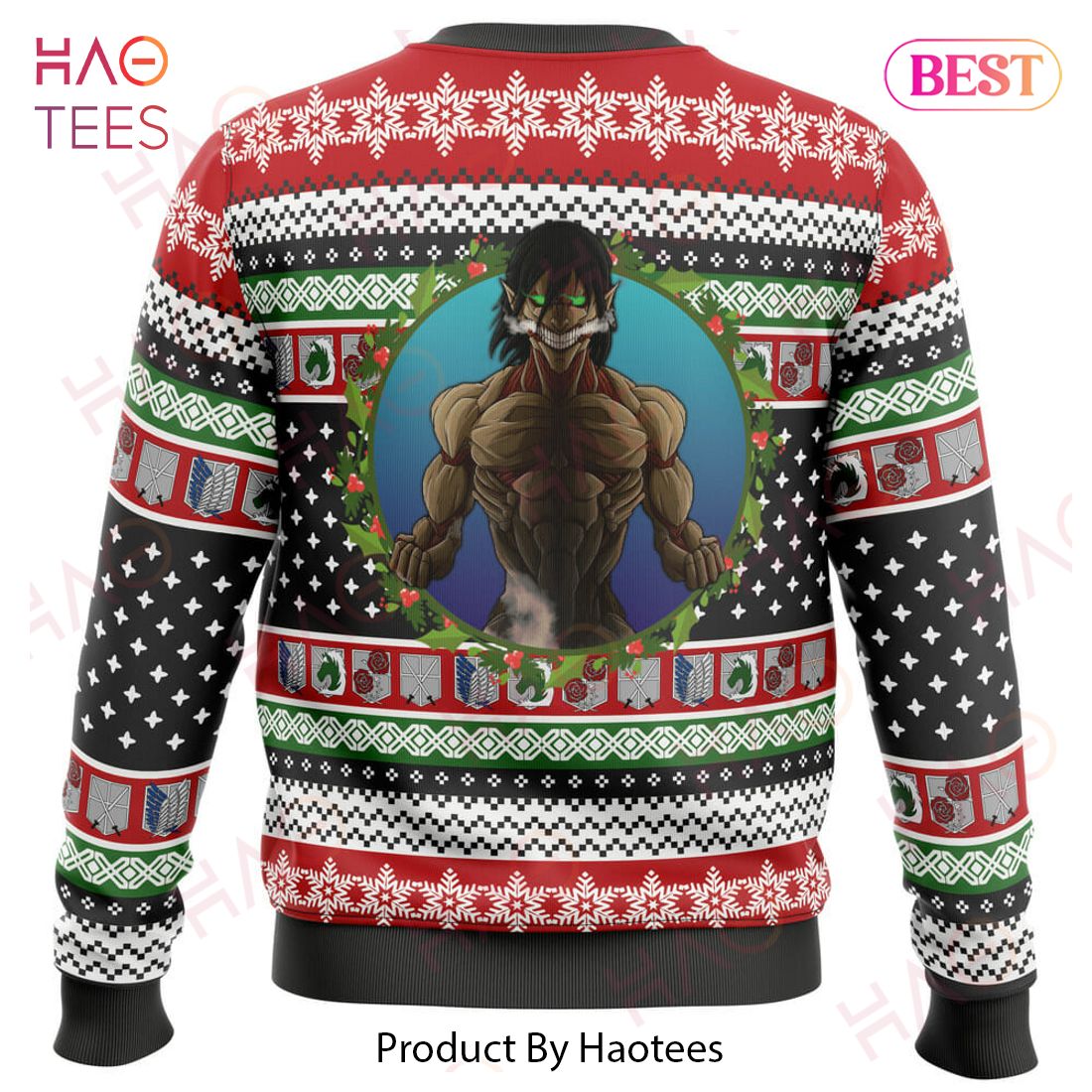 Nine Titans Attack on Titan Ugly Christmas Sweater Nine Titans Attack on Titan Ugly Christmas Sweater