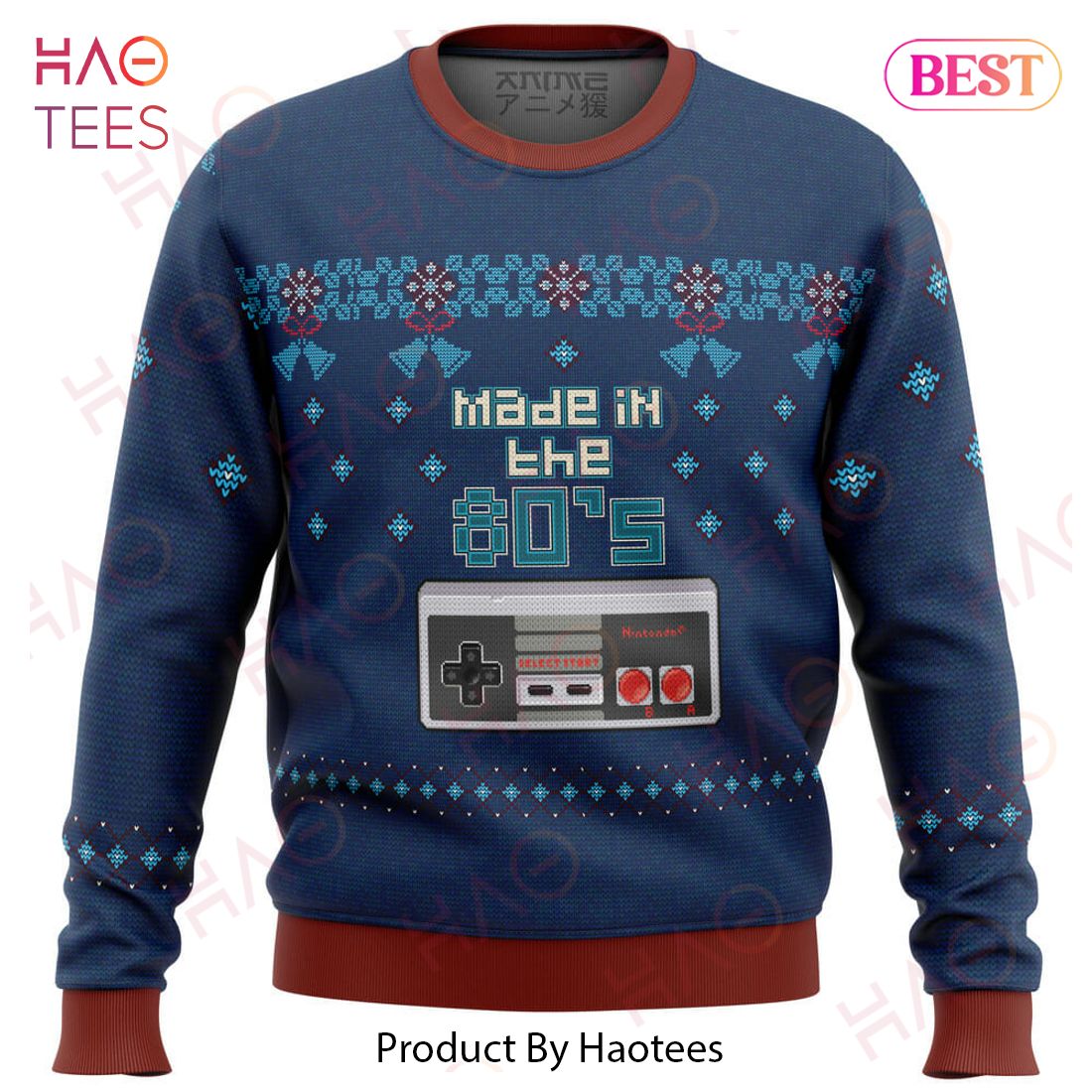 Nintendo made in the 80s Ugly Christmas Sweater