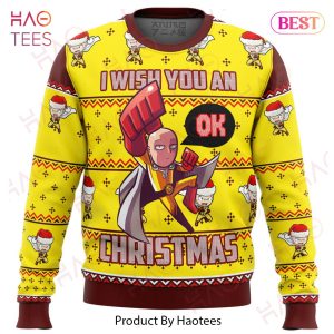 One Punch Saitama Ok Ugly Christmas Sweater