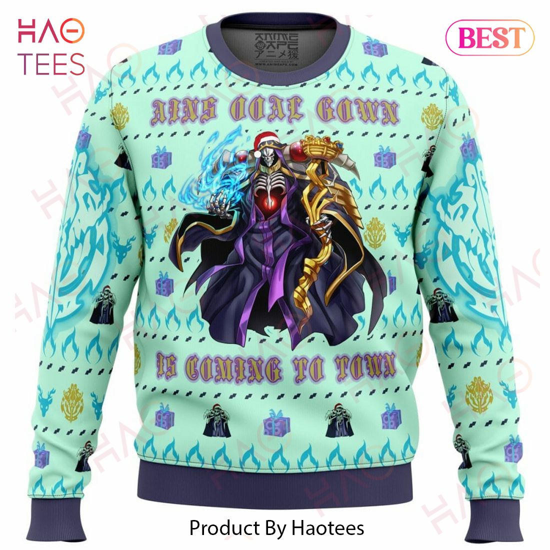 Overlord Ainz Ooal Gown Ugly Christmas Sweater