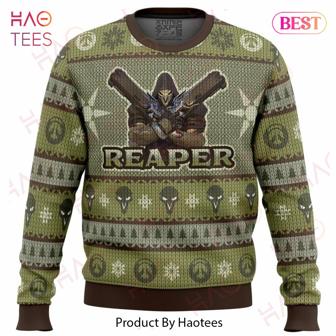 Overwatch The Reaper Ugly Christmas Sweater Overwatch The Reaper Ugly Christmas Sweater