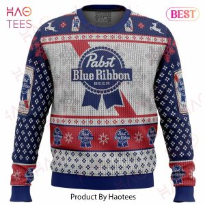 Pabst Blue Ribbon Ugly Christmas Sweater