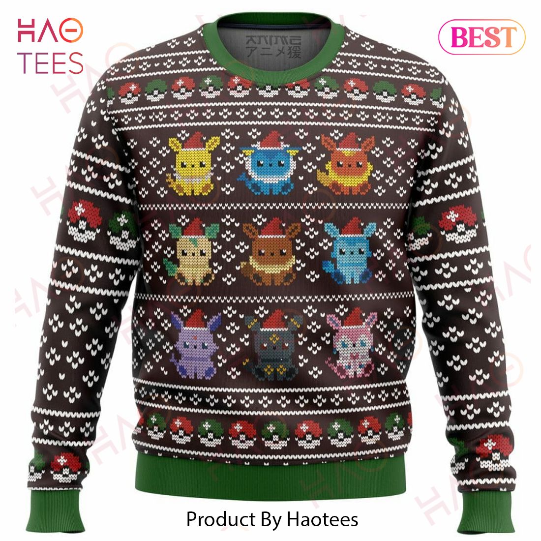 Pokemon Eeveelution Ugly Christmas Sweater