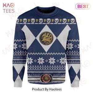 Power Rangers Ugly Sweater Mighty Morphin Blue Power Rangers Sweater 2022