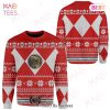 Power Rangers Ugly Sweater Mighty Morphin Power Rangers Yoga Blue Sweater 2022
