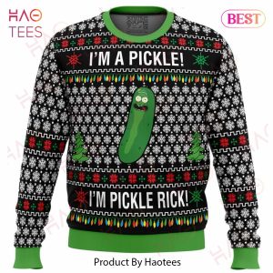 Rick and Morty Pickle Rick Ugly Christmas Sweater