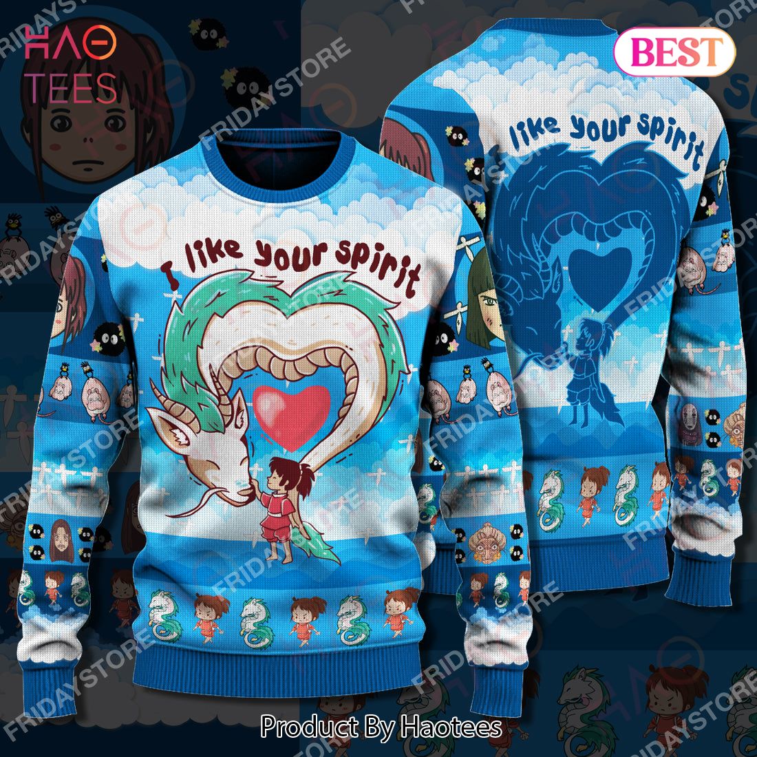 S.Ghibli Ugly Sweater S.Ghibli I Like Your Spirit Christmas Sweater Awesome High Quality S.Ghibli Sweater 2022