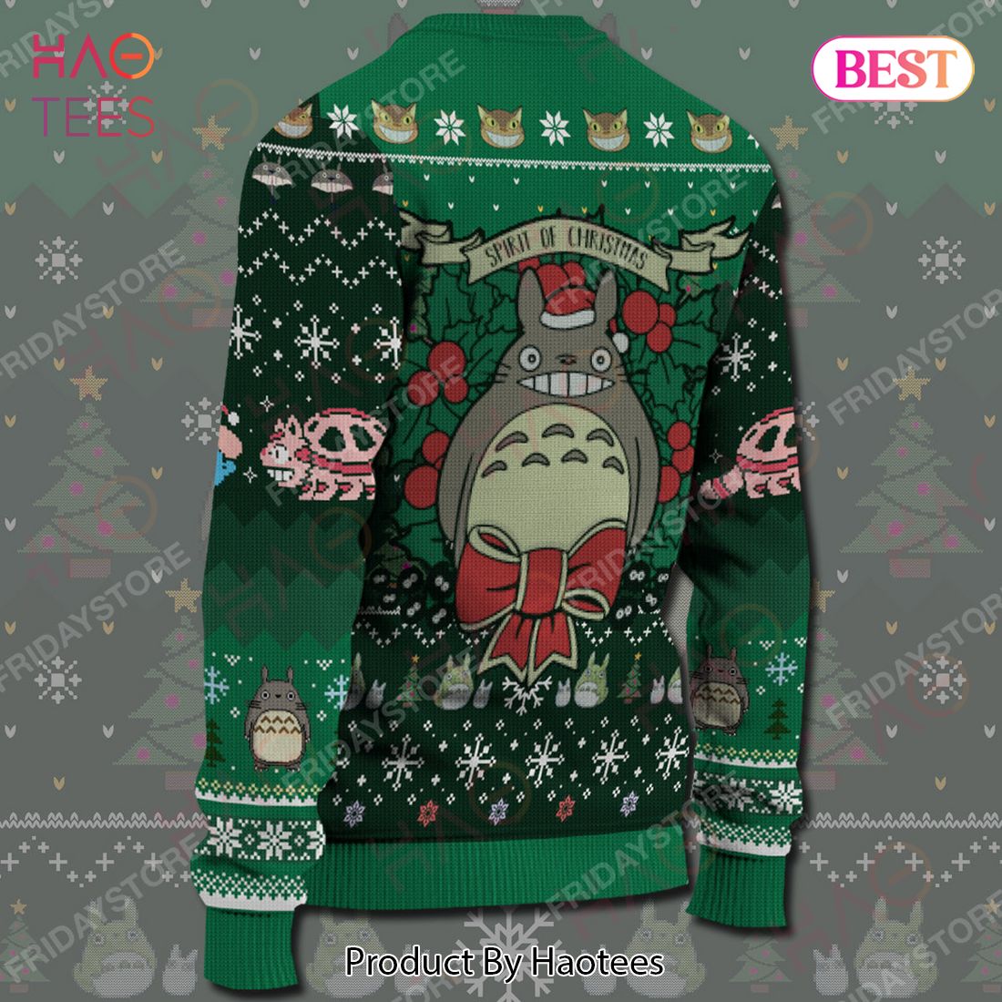 S.Ghibli Ugly Sweater S.Ghibli Totoro Spirit Of Christmas Sweater Awesome Totoro Ugly Sweater 2022