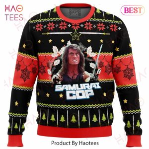 Samurai Cop Ugly Christmas Sweater