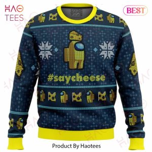 Say Cheese Among Us Ugly Christmas Sweater