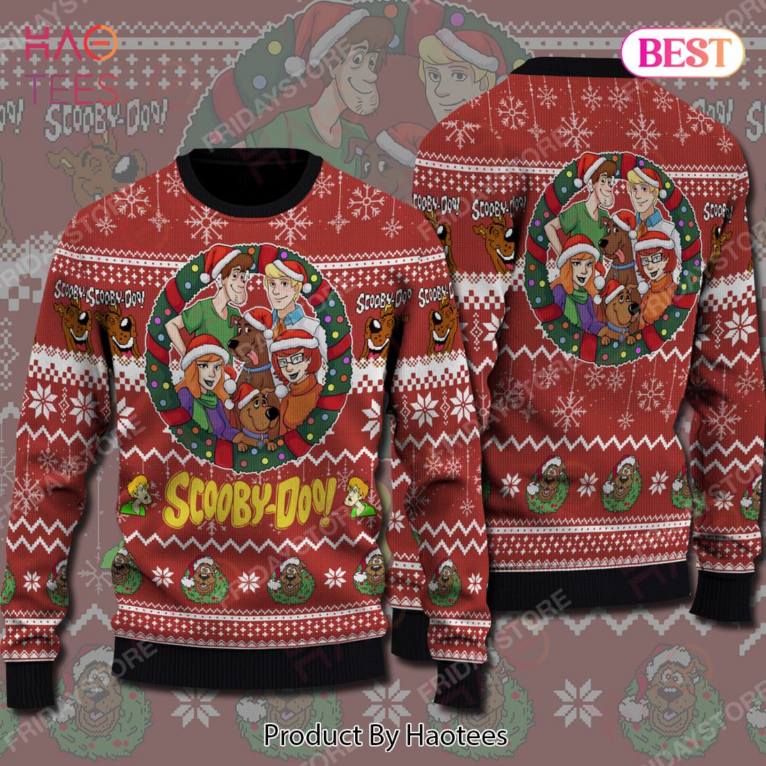 Scooby Doo Ugly Sweater SD Scooby Dog With Friends Christmas Amazing Sweater Scooby Doo Sweater 2022